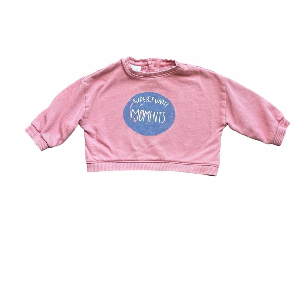Zara Funny Moments Sweatshirt 9-12 Months